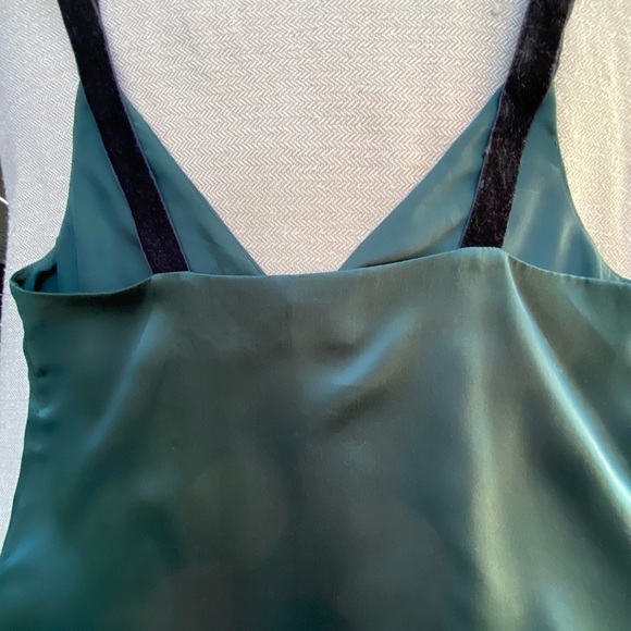 CAMI NYC Green Silk Cami Top with
Beaded Straps - Picture 5 of 11